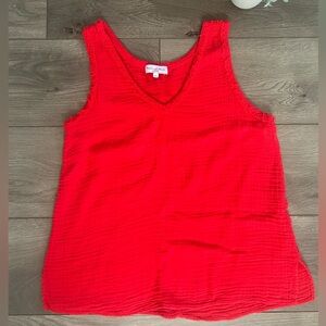 Michael Stars Vivid Red Tank Top Size XS 100% Cotton